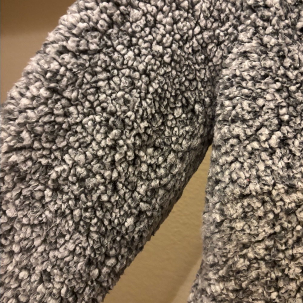 NWOT: Time and Tru Gray Sherpa style zipper Sweater - Picture 3 of 6